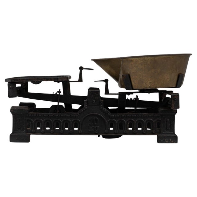 19th Century French Iron & Brass Scale For Sale - Image 9 of 18