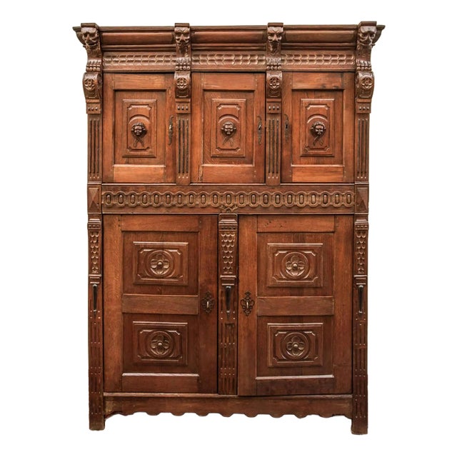 17th Century Flemish Renaissance Cabinet For Sale