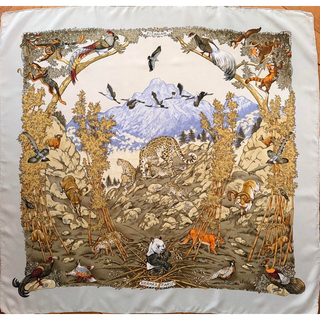 Hermès Sichuan Silk Scarf 2000 Designed by Robert Dallet For Sale - Image 10 of 11