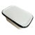 Vintage Enamel 2piece Refrigerator Dish White and Black Farm House For Sale