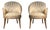 Hollywood Regency Art Deco Grosfeld House Fan / Shell Chairs For Sale