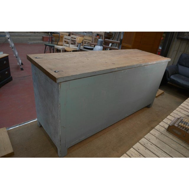 Buffet with 9 Gray Patinated Drawers, 1950s For Sale - Image 12 of 13