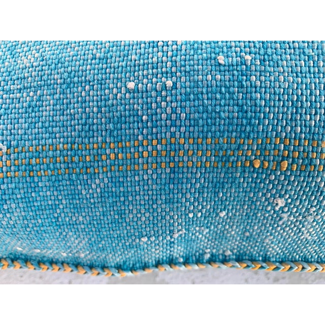 Contemporary Turquoise Silk Sabra Pillow Covers- a Pair For Sale - Image 9 of 11