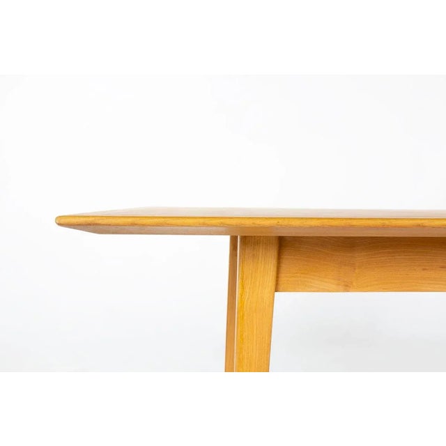 Mid-Century Modern Ash Dining Table with Extension by René Jean Caillette for Charron, 1950s For Sale - Image 9 of 11