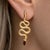 Not Yet Made - Made To Order Massive Snake Earrings With Garnets in Opened Mouth, Pair For Sale - Image 5 of 7