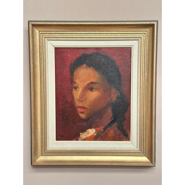 Hilding Rösiö, Spanish Girl, 1960s, Oil on Canvas, Framed For Sale - Image 17 of 18