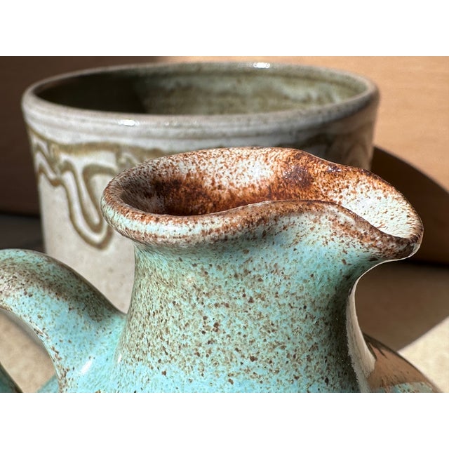 Studio Ceramics Glaze Art Vessels by Elly Kuch, Fredelsloh, Germany, 1970s, Set of 3 For Sale - Image 9 of 18