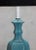Mid-Century Modern 1950s Turquoise Blue Chinese Modern Table Lamp For Sale - Image 3 of 10
