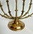 Mid-Century Modern 1960s Brass Rosebud Menorah With Adjustable Rotating Branches For Sale - Image 3 of 8
