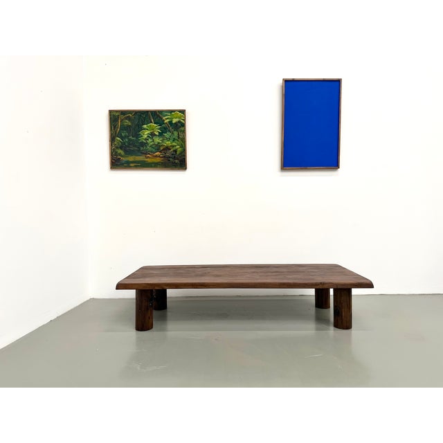 Modern Modern Coffee Table in Elm, 1970s For Sale - Image 3 of 18