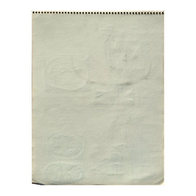 David Adickes Early Modern Black & White Abstract Figurative Sketchbook Page Drawing, Mid 20th Century For Sale - Image 9 of 9