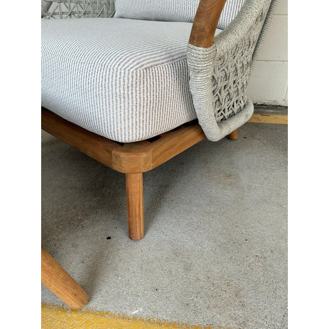 Made Goods Organic Modern Teak Tessa Lounge Chair and Ottoman For Sale - Image 9 of 11