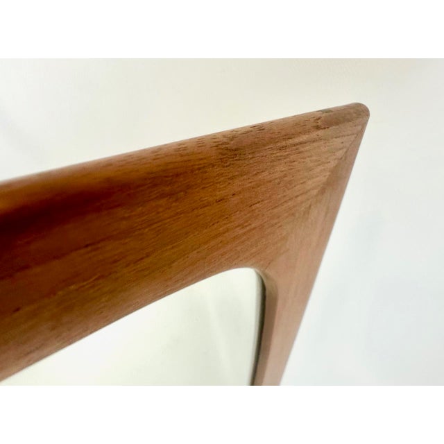 Mid-Century German Wall Mirror in Teak, 1970s For Sale - Image 4 of 12