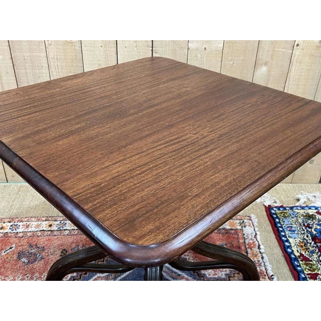 Mahogany and Beech Bistro Table, 1950s For Sale - Image 3 of 7