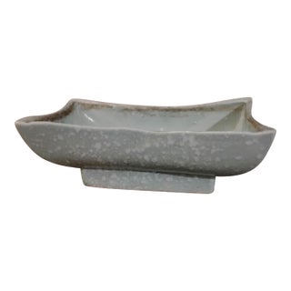 MCM Art Pottery Speckled Green Planter For Sale