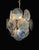 2020s Vintage Italian Murano Glass Chandelier in Vistosi Style | 24 Alabaster Blue Discs For Sale - Image 5 of 6