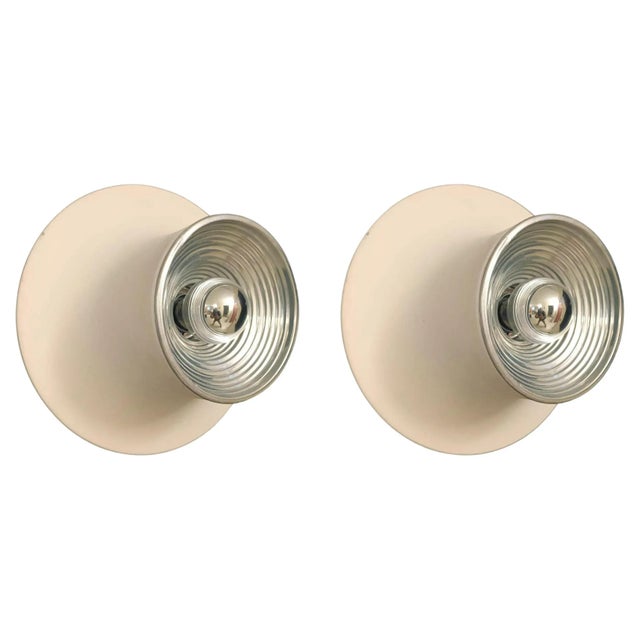 Mid 20th Century Enameled Aluminum Sconces - a Pair For Sale - Image 13 of 13