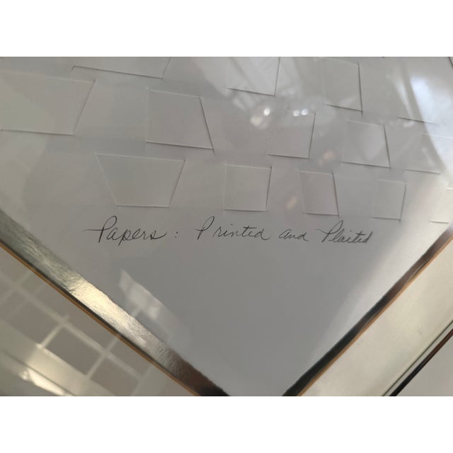 Contemporary 1970s Aina Parmelee "Papers: Printed and Plaited" Signed Sculptural Cast Paper Relief, Edition 4/6 For Sale - Image 3 of 3