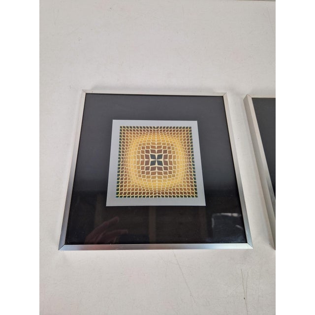 Victor Vasarely, Compositions, 1970s, Gelatin Offset Lithographs, Set of 2 For Sale - Image 3 of 11