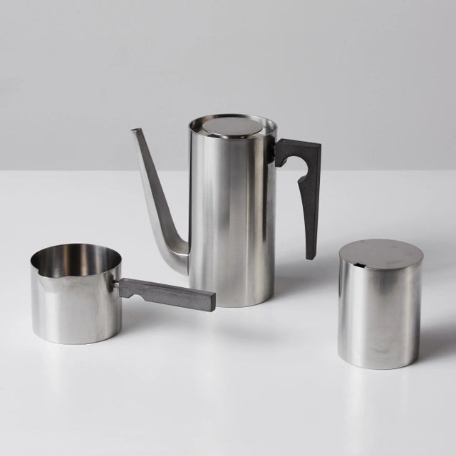 1960s Stelton Stainless Steel Danish Tea Set- 3 Pieces For Sale - Image 13 of 13