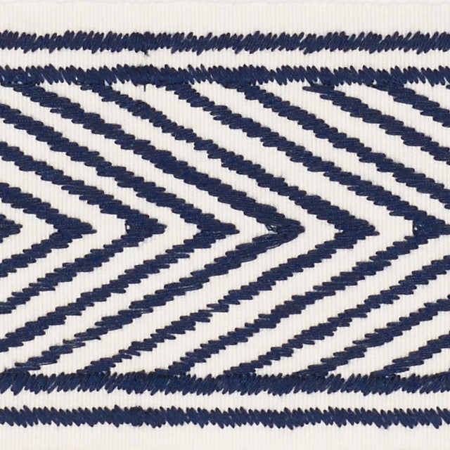 Contemporary Schumacher Nicholson Tape Trim in Navy For Sale - Image 3 of 3