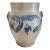 Antique Late 19th Century New England 2 Gal Churn With Cobalt Blue Tulips For Sale