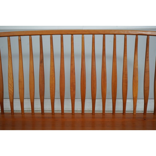Windsor Style Hand Crafted Long Bench Settee For Sale - Image 11 of 18