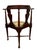 Textile Vintage Queen Anne Style Corner Chair With Nautical Map & Sailing Ship Upholstery For Sale - Image 7 of 12
