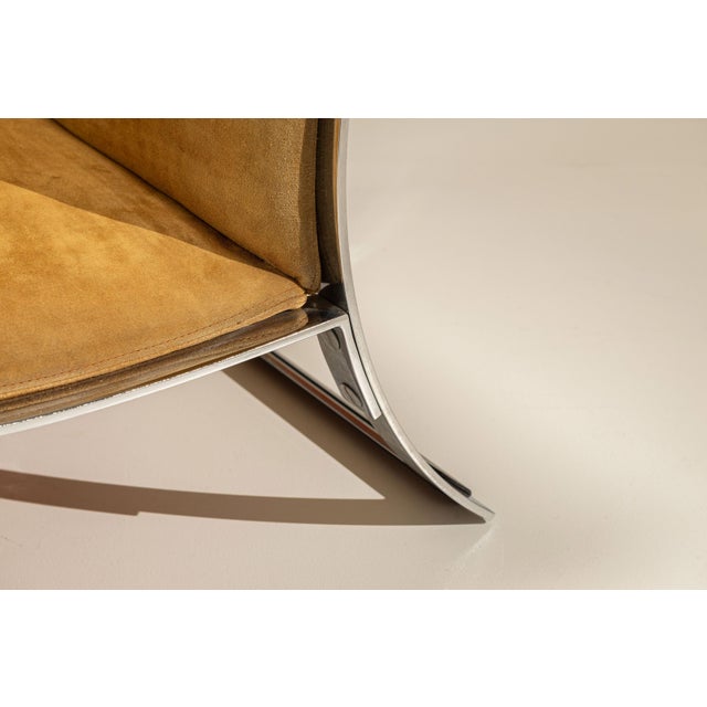 Nubuck Leather Lounge Chairs by Vittorio Introini for Saporiti, Italy, 1960, Set of 2 For Sale - Image 11 of 15