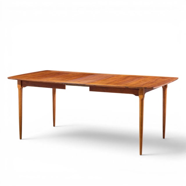 Ramseur Mid Century Walnut Expanding Dining Table With 3 Leaves For Sale - Image 11 of 16