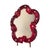 Vintage Red Floral Venetian Murano Glass Table Mirror For Sale - Image 4 of 10