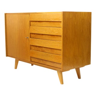Model U 460 Sideboard in Oak by Jiří Jiroutek for Interier Praha, 1960s, Set of 3 For Sale
