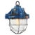 Vintage French Industrial Blue Cast Iron Pendant Lamp by Mapelec Amiens, 1977 For Sale - Image 6 of 6