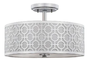 Chain-Link 3 Light 15.5-Inch Diameter Flush Mount - Chrome