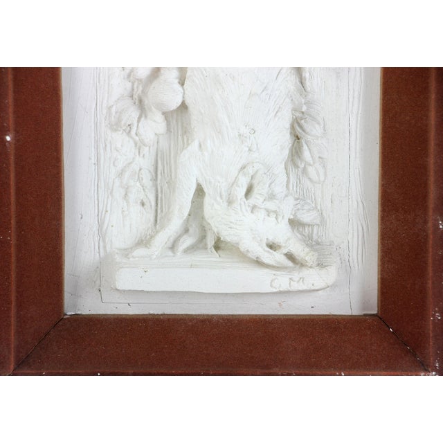 Framed Plaster Reliefs of German Hunting Prey - Set of 3 For Sale - Image 13 of 18
