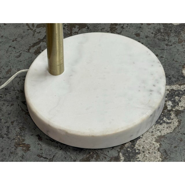 Pottery Barn Contemporary Locke Three-Arm Marble Arc Floor Lamp For Sale - Image 12 of 12