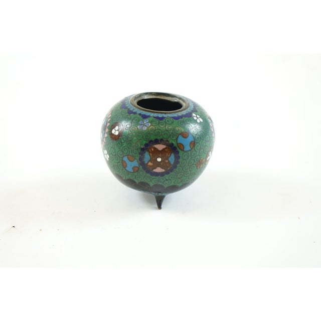 Metal Early 20th Century Chinese Cloisonne Vase For Sale - Image 7 of 7