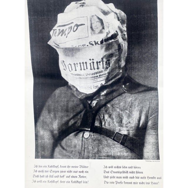 1960s John Heartfield, Those Who Read Bourgeois Newspapers Will Become Blind and Deaf, Away with the Stupefaction Bandages!, 1969, Print For Sale - Image 5 of 11