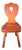 Vintage Alpine Bavarian Heart-Cutout Plank Chair (Brettstuhl) For Sale