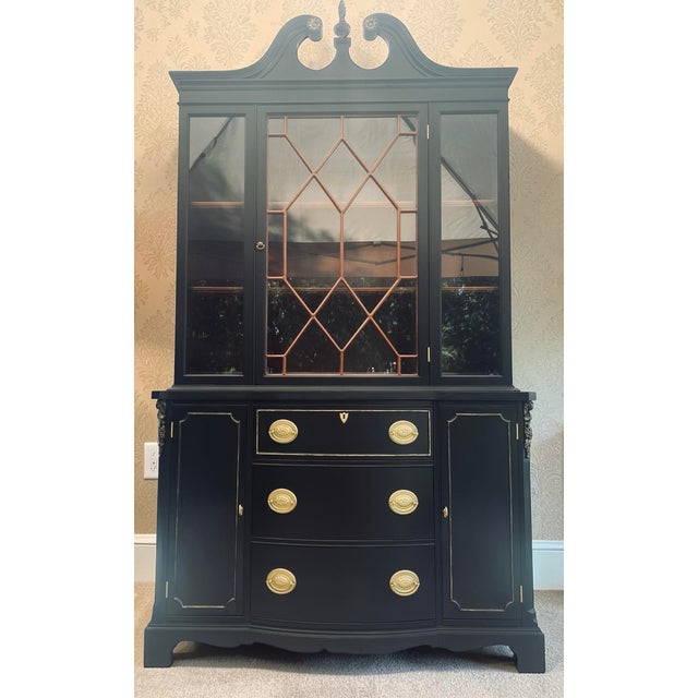 Vintage Hepplewhite China Cabinet For Sale - Image 6 of 12