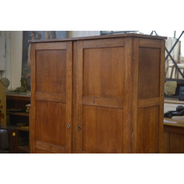 Reconstruction Oak Wardrobe by René Gabriel, 1950s For Sale - Image 3 of 11