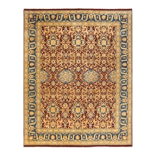 Mogul, One-of-a-Kind Hand-Knotted Area Rug in Red, 9' 1" x 11' 9" For Sale