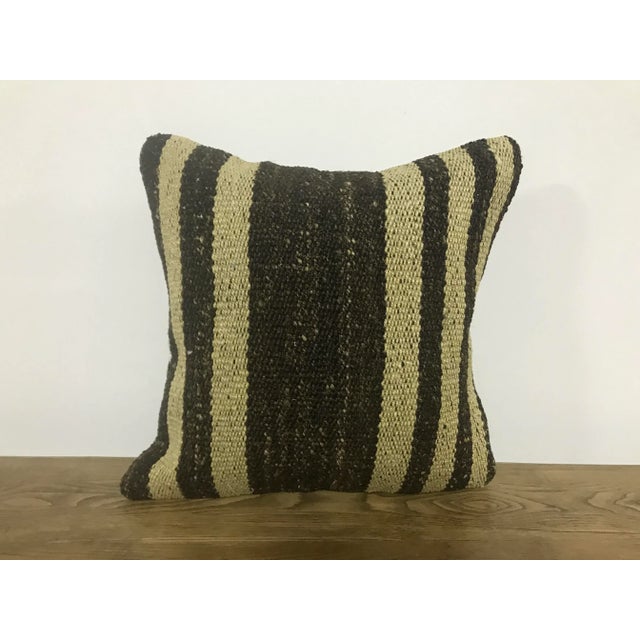 1960s Turkish Anatolian Striped Kilim Pillow For Sale In Phoenix - Image 6 of 6