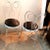 Farmhouse White Ice Cream Parlor "Spectacle" Style Wire Rod Chairs With Leopard Print Covered Seats - a Pair For Sale - Image 3 of 7