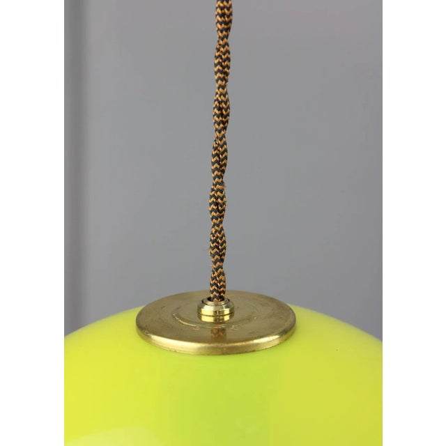 Chartreuse Space Age Acrylic Glass Pendant Lamp, 1970s For Sale - Image 8 of 16
