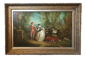 Jean Antoine Watteau, Circle Of, 18th Century Large Old Master Painting, France