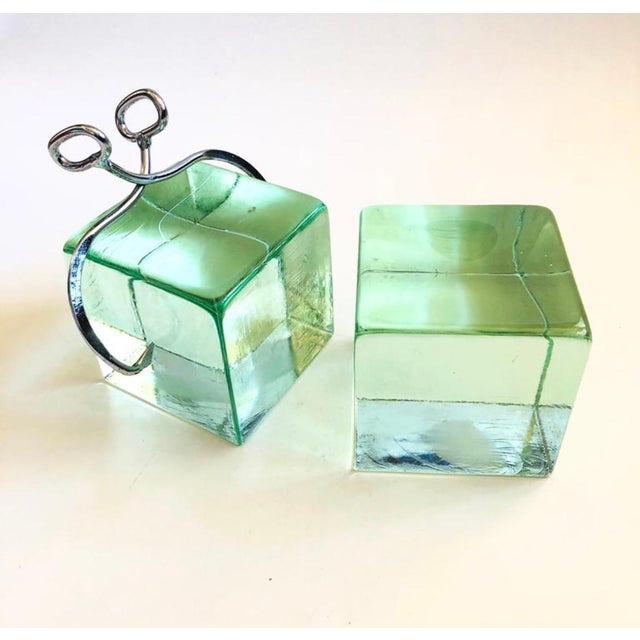 Curtis Jere 1980s Curtis Jere Ice Block Bookends For Sale - Image 4 of 10