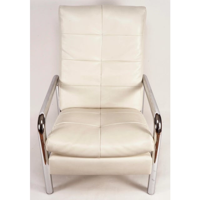 Mid-Century Modern 1970s Milo Baughman Chrome Recliner Lounge Chair for Thayer Coggin For Sale - Image 3 of 9