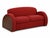 Art Deco Art Deco French Living Room Set Red Chenille For Sale - Image 3 of 7