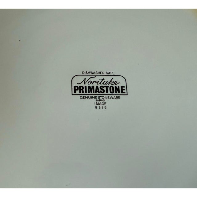 Vintage Noritake Primastone "Image" Pattern Dinner Plates - Set of 7 For Sale - Image 10 of 11
